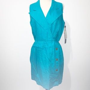 St Gillian vintage linen tuxedo dress